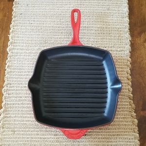 Le Creuset Heavily Used Red Square Grill Pan #26